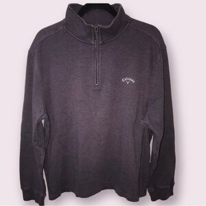 Callaway mens cotton 1/4 zip golf pullover knit long sleeve sweater size large